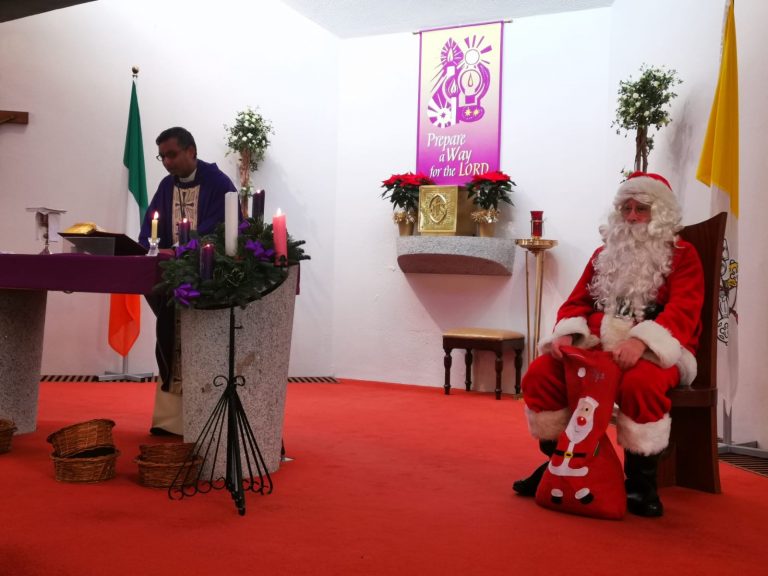 Santa Visits Our Parish Masses